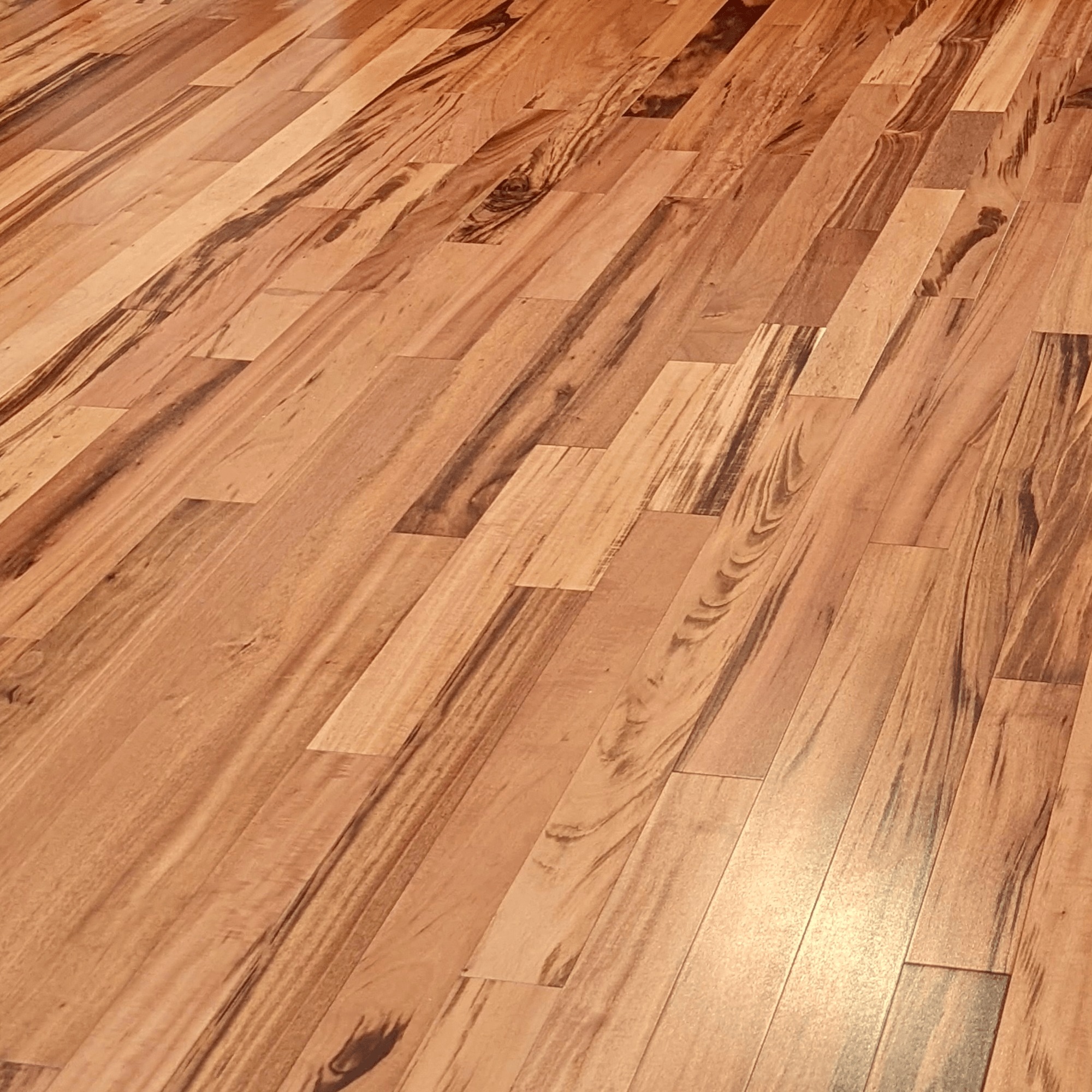 Brazilian Koa (Tigerwood) Prefinished Solid Premium/A Grade 3/4" x 4" x Random Length 1' - 7' - Hardwood Prefinished - BKPFCL - 34x4 - Brazilian Direct LTD