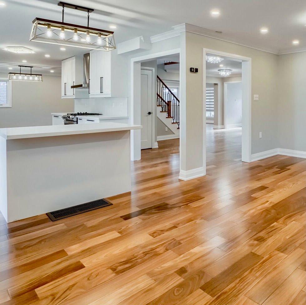 Brazilian Teak Prefinished Solid Premium/A Grade 3/4" x 3 1/4" x Random Length 1' - 7' - Hardwood Prefinished - BTPFCL - 34x314 - Brazilian Direct LTD