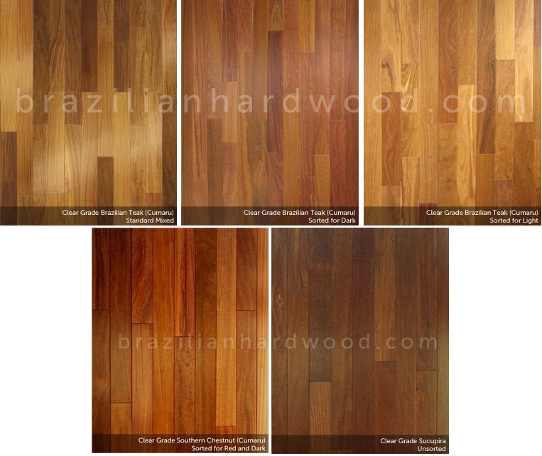 Brazilian Teak Prefinished Solid Premium/A Grade 3/4" x 3 1/4" x Random Length 1' - 7' - Hardwood Prefinished - BTPFCL - 34x314 - Brazilian Direct LTD