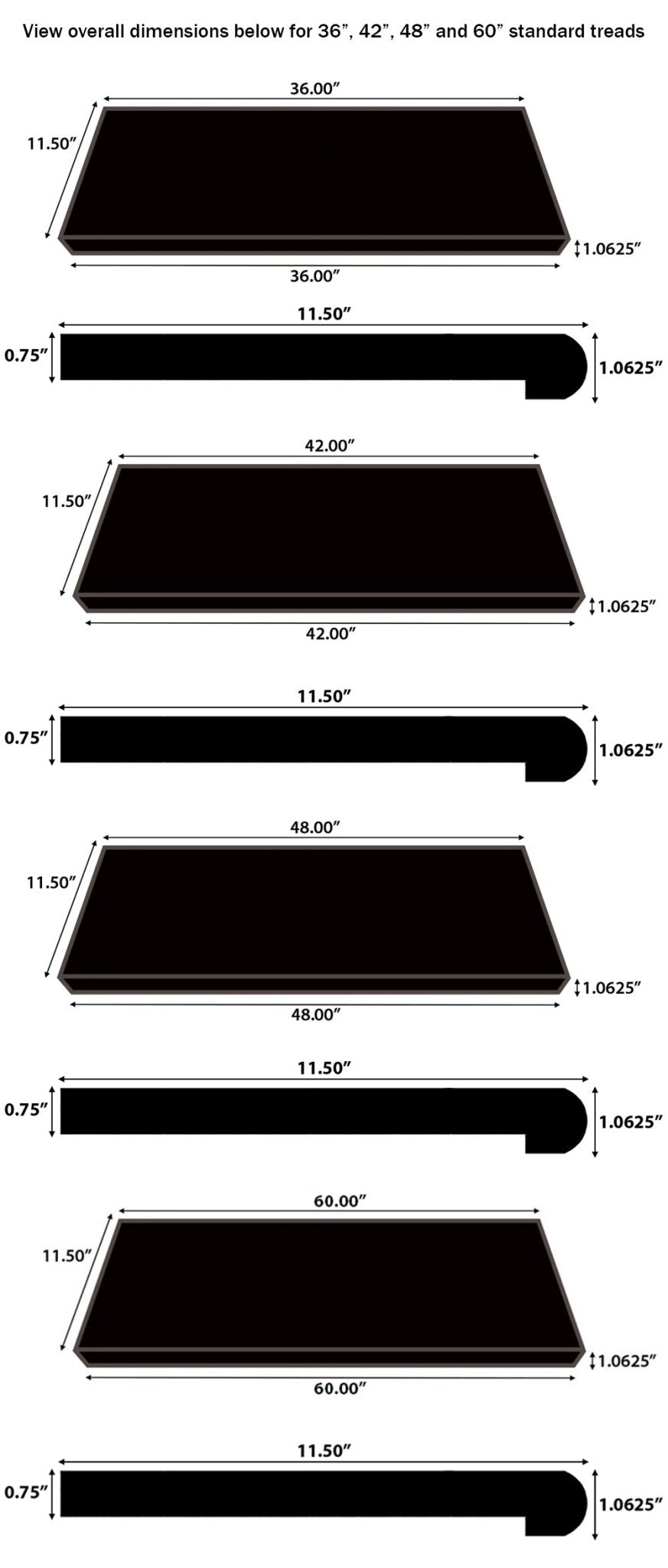 Standard Tread (No Return) - Accessory - 2585736402 - Brazilian Direct LTD